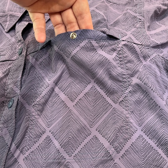 REI CO-OP Sahara Short Sleeve Hiking Shirt Women’s XL Purple Print - Picture 3 of 6